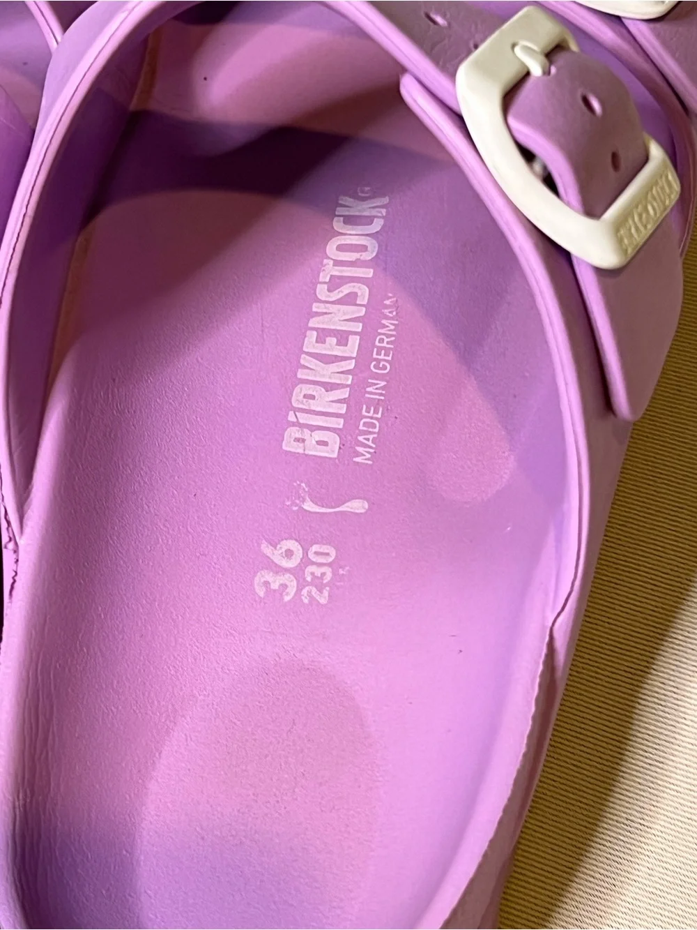 Birkenstock Style Lavender Two-Strap EVA Slides